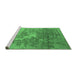 Sideview of Machine Washable Oriental Emerald Green Industrial Area Rugs, wshurb2064emgrn