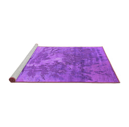 Sideview of Machine Washable Oriental Purple Industrial Area Rugs, wshurb2064pur
