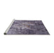 Sideview of Machine Washable Industrial Modern Viola Purple Rug, wshurb2065