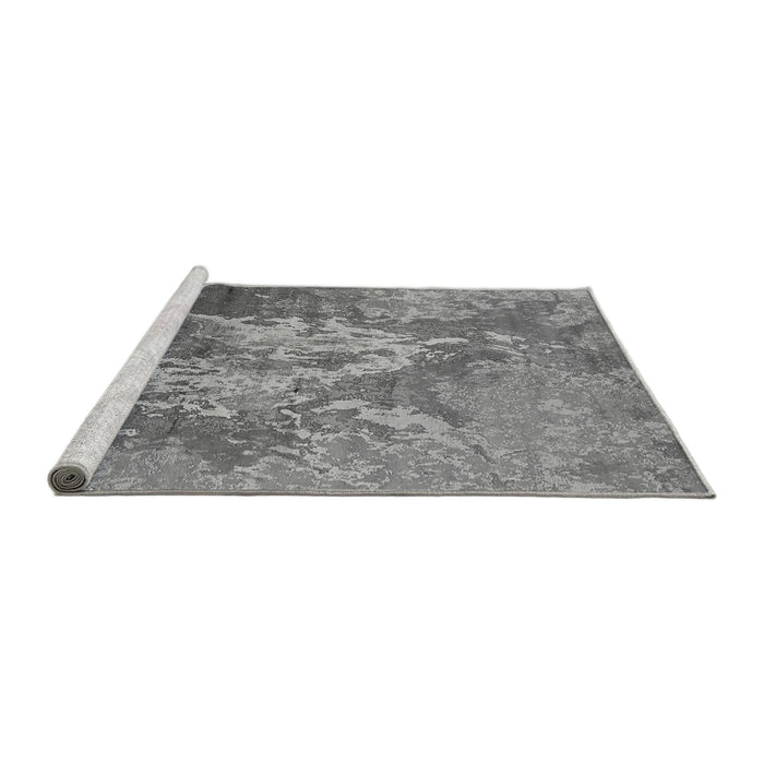 Sideview of Machine Washable Oriental Gray Industrial Rug, wshurb2065gry