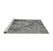 Sideview of Machine Washable Oriental Gray Industrial Rug, wshurb2065gry