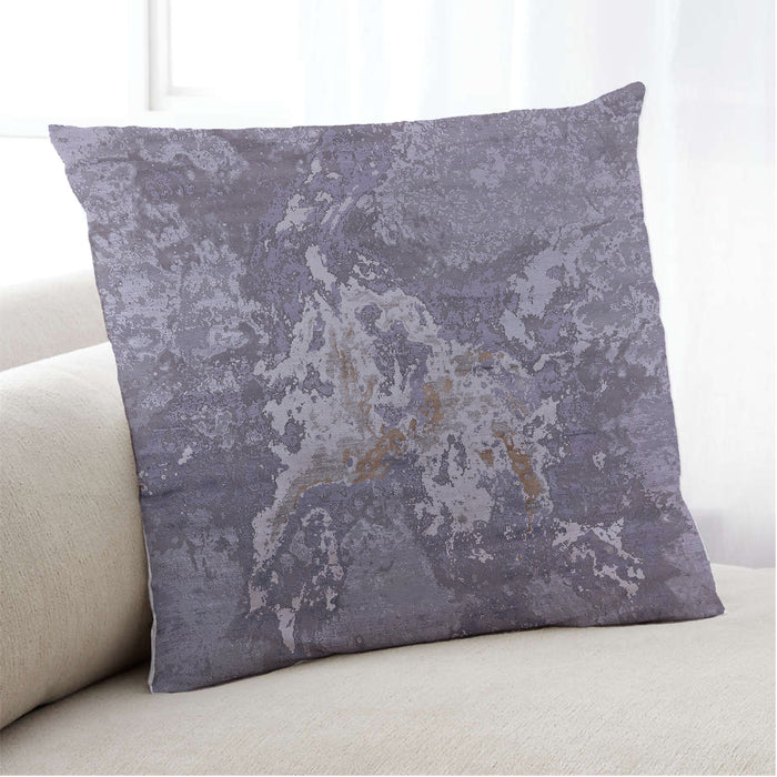 Lifestyle Image of Mid-Century Modern Urban Square Viola Purple Throw Pillow, 18 inch by 18 inch, pwurb2065