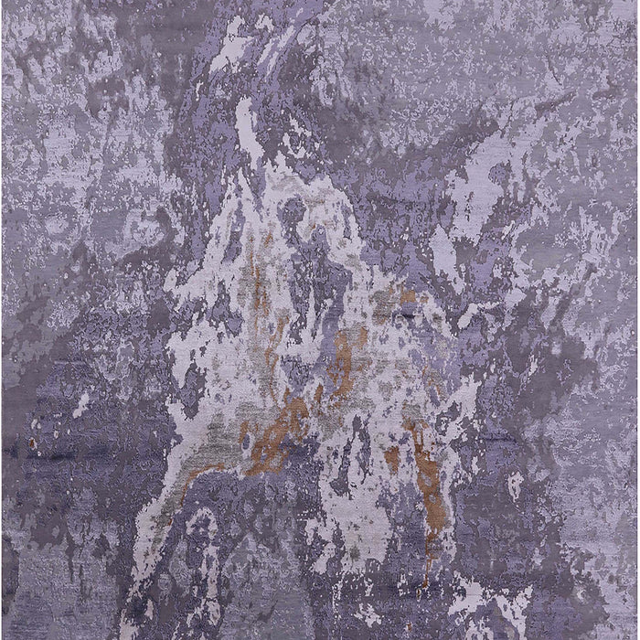 Machine Washable Industrial Modern Viola Purple Rug, wshurb2065