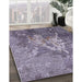 Mid-Century Modern Purple Oriental Rug in Family Room, urb2065