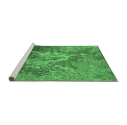 Sideview of Machine Washable Oriental Emerald Green Industrial Area Rugs, wshurb2065emgrn