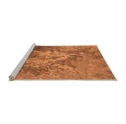 Sideview of Machine Washable Oriental Orange Industrial Area Rugs, wshurb2065org
