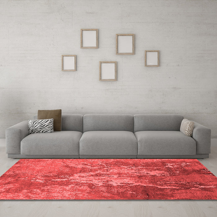 Industrial Red Washable Rugs