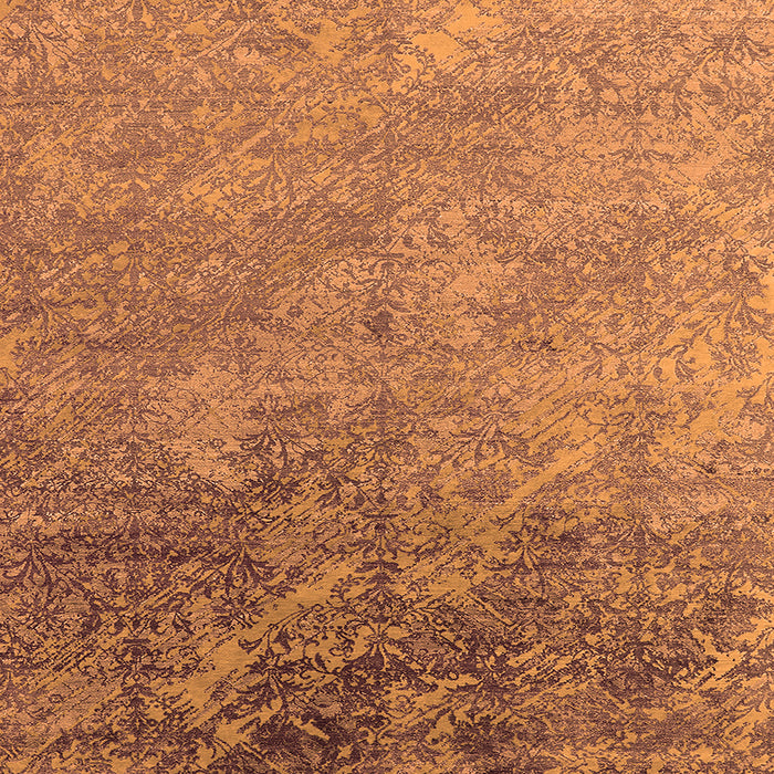 Square Machine Washable Oriental Orange Industrial Area Rugs, wshurb2066org