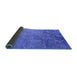 Sideview of Oriental Blue Industrial Rug, urb2066blu