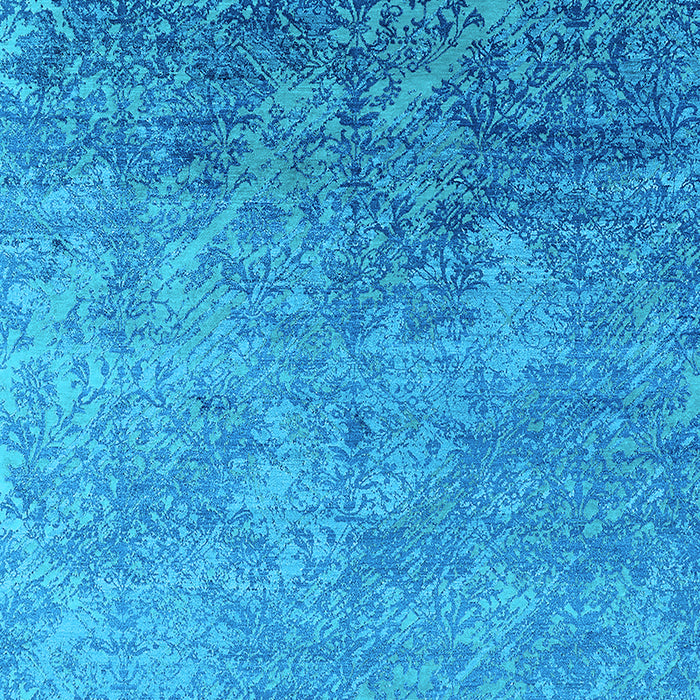 Machine Washable Oriental Light Blue Industrial Rug, wshurb2066lblu