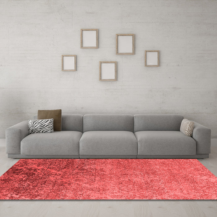 Industrial Red Washable Rugs