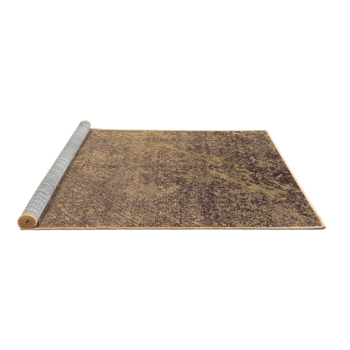 Sideview of Machine Washable Oriental Brown Industrial Rug, wshurb2066brn