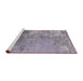 Sideview of Machine Washable Industrial Modern Purple Rug, wshurb2067