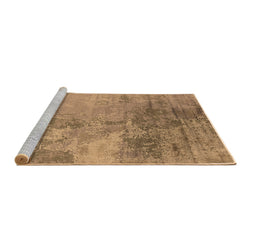 Sideview of Machine Washable Oriental Brown Industrial Rug, wshurb2067brn