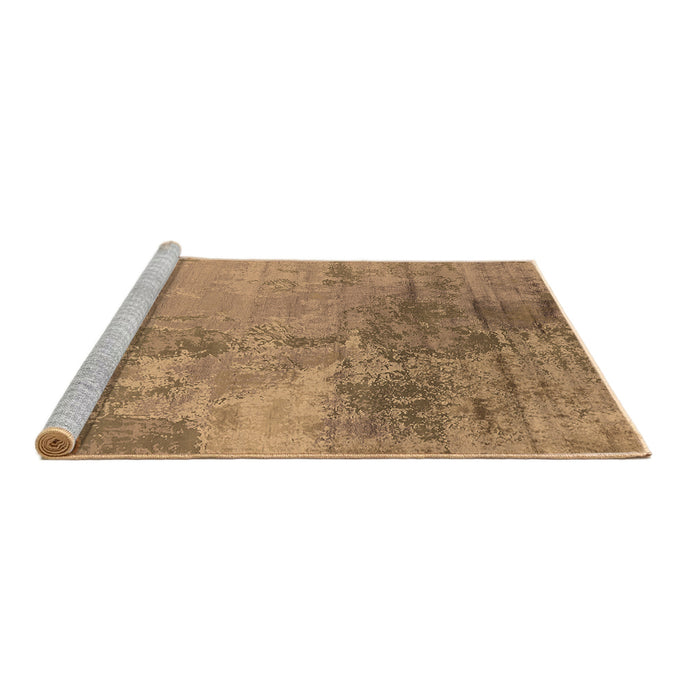 Sideview of Machine Washable Oriental Brown Industrial Rug, wshurb2067brn