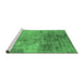 Sideview of Machine Washable Oriental Emerald Green Industrial Area Rugs, wshurb2067emgrn