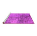 Sideview of Machine Washable Oriental Pink Industrial Rug, wshurb2067pnk