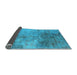 Sideview of Oriental Light Blue Industrial Rug, urb2067lblu