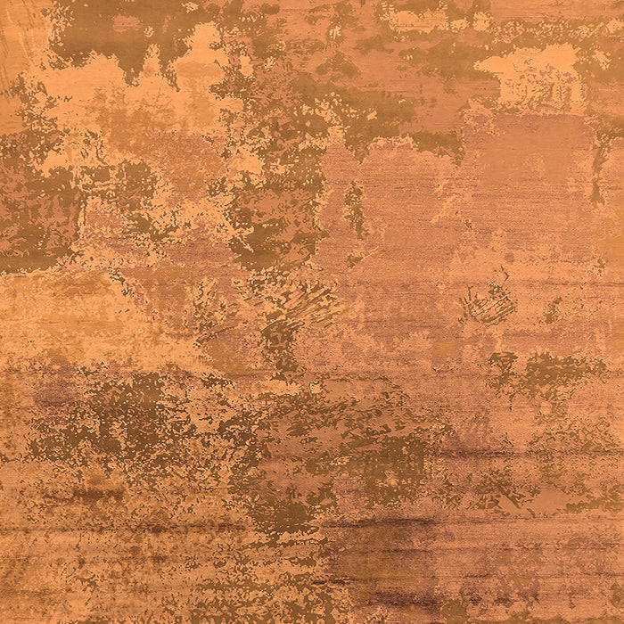 Square Oriental Orange Industrial Rug, urb2067org