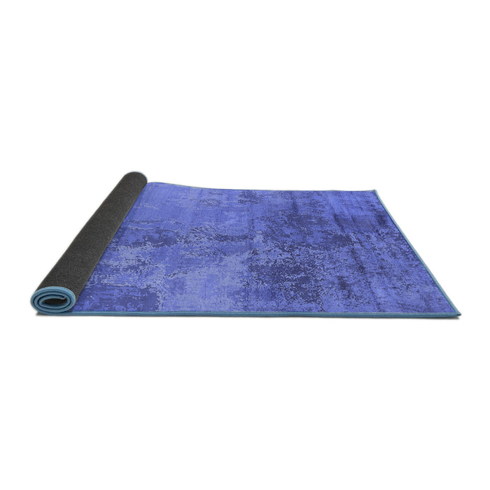 Sideview of Oriental Blue Industrial Rug, urb2067blu