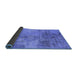 Sideview of Oriental Blue Industrial Rug, urb2067blu