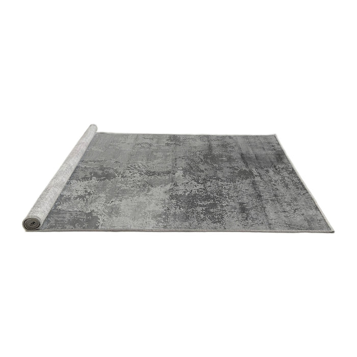 Sideview of Machine Washable Oriental Gray Industrial Rug, wshurb2067gry