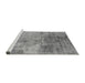 Sideview of Machine Washable Oriental Gray Industrial Rug, wshurb2067gry