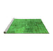 Sideview of Machine Washable Oriental Green Industrial Area Rugs, wshurb2067grn