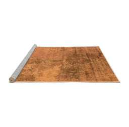 Sideview of Machine Washable Oriental Orange Industrial Area Rugs, wshurb2067org