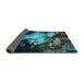 Sideview of Oriental Turquoise Industrial Rug, urb2068turq