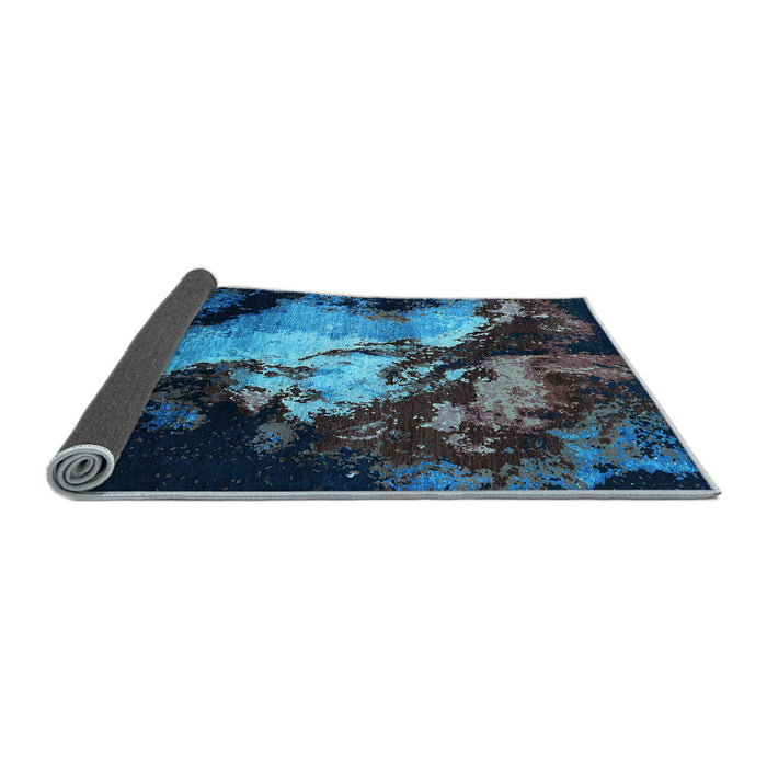 Sideview of Oriental Light Blue Industrial Rug, urb2068lblu