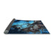 Sideview of Oriental Light Blue Industrial Rug, urb2068lblu