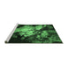 Sideview of Machine Washable Oriental Emerald Green Industrial Area Rugs, wshurb2068emgrn