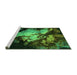 Sideview of Machine Washable Oriental Green Industrial Area Rugs, wshurb2068grn