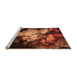 Sideview of Machine Washable Oriental Orange Industrial Area Rugs, wshurb2068org