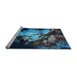 Sideview of Machine Washable Oriental Light Blue Industrial Rug, wshurb2068lblu