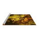 Sideview of Machine Washable Oriental Yellow Industrial Rug, wshurb2068yw