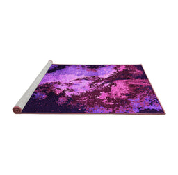 Sideview of Machine Washable Oriental Pink Industrial Rug, wshurb2068pnk