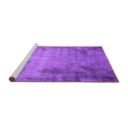 Sideview of Machine Washable Oriental Purple Industrial Area Rugs, wshurb2069pur