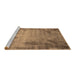 Sideview of Machine Washable Oriental Brown Industrial Rug, wshurb2069brn