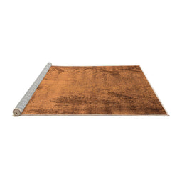 Sideview of Machine Washable Oriental Orange Industrial Area Rugs, wshurb2069org