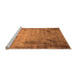 Sideview of Machine Washable Oriental Orange Industrial Area Rugs, wshurb2069org