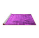 Sideview of Machine Washable Oriental Pink Industrial Rug, wshurb2069pnk