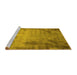 Sideview of Machine Washable Oriental Yellow Industrial Rug, wshurb2069yw