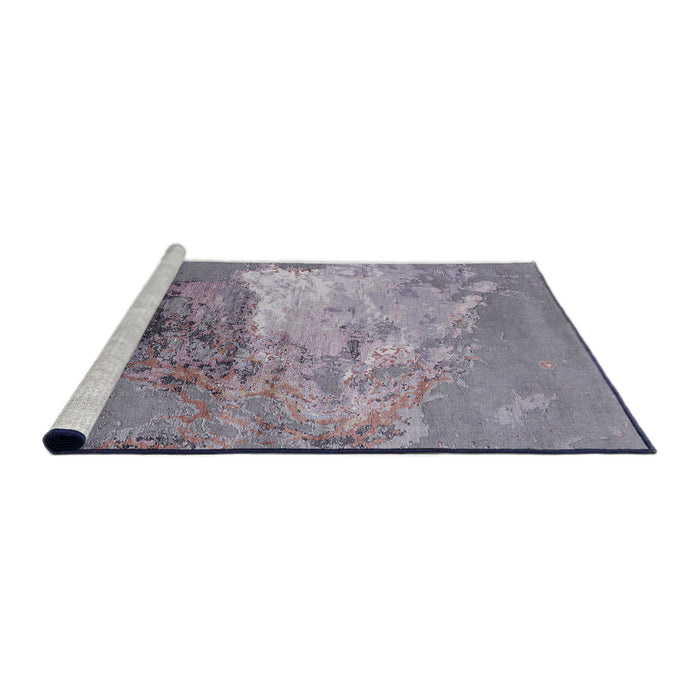 Sideview of Machine Washable Industrial Modern Viola Purple Rug, wshurb2070