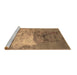 Sideview of Machine Washable Oriental Brown Industrial Rug, wshurb2070brn