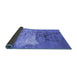 Sideview of Oriental Blue Industrial Rug, urb2070blu