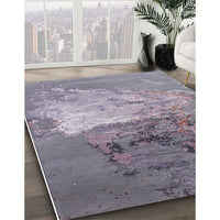 Mid-Century Modern Purple Oriental Rug, urb2070