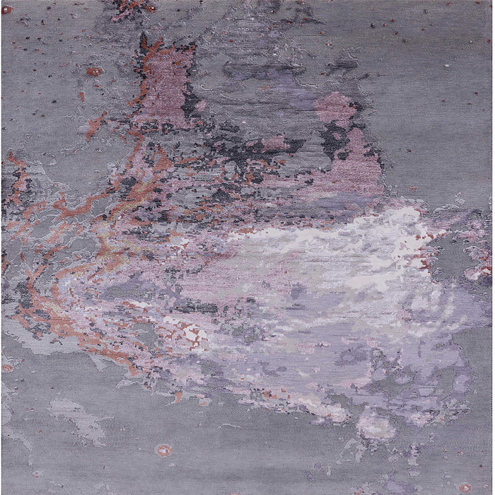 Square Machine Washable Industrial Modern Viola Purple Rug, wshurb2070