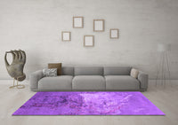 Machine Washable Oriental Purple Industrial Rug, wshurb2070pur